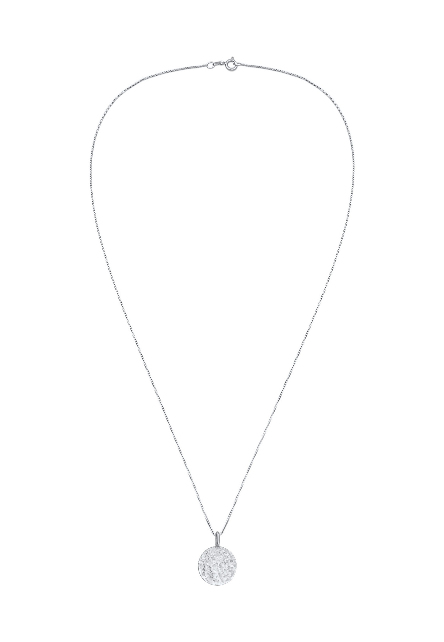 KUZZOI Pendentif pour homme de base martelé en argent 925 Sterling