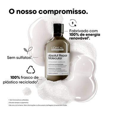 L'Oréal Professionnel Absolut Repair Molecular Serie Expert šampūnas papildantis, drėkinantis ir maitinantis, 500 ml