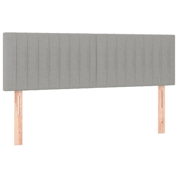Cabecero - vidaXL - 2 piezas - Gris claro - Tejido resistente - Altura ajustable