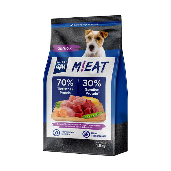 Ξηρά τροφή για σκύλους M!eat Senior, 5 x 1,5 kg