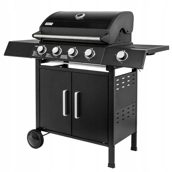 Grill Gazowy Ogrodowy Ruszt Żeliwny 13 kW 4 1 z Szafką Mega-M