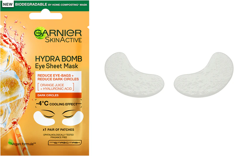 Garnier Textil Masks Hydra Bomb stimulujúca očná maska