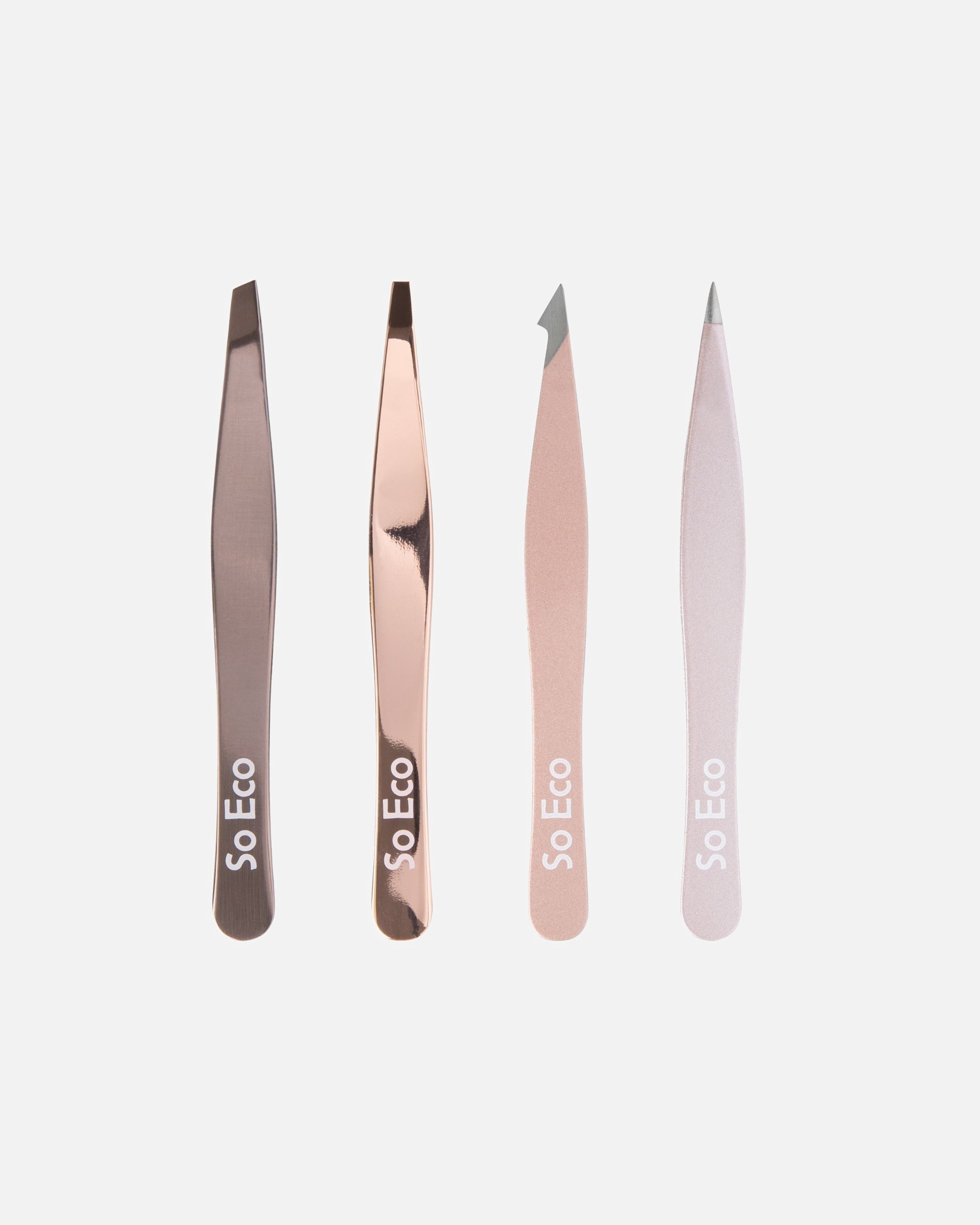 SoEco Kit de 4 pinces à épiler rose gold