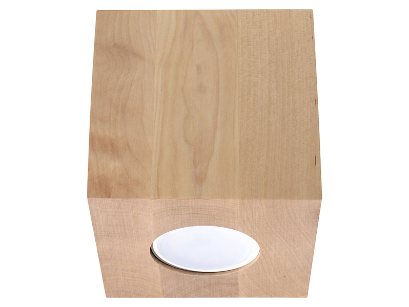 Plafon Quad drewniany 10 cm brązowy