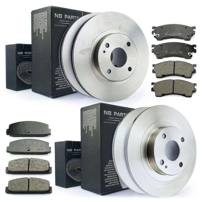 Discos y pastillas de freno delanteros y traseros para Mazda 323 FS VI (1.6, 1.9, 2.0 TD)