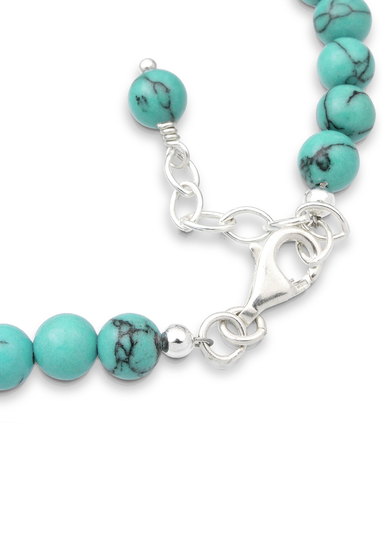 Elli Femme Boho de Balle Ajustable avec un Howlit Turquoise en Argent Sterling 925