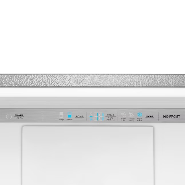 Lodówka Hisense o głębokości blatu 17,2 stopy sześciennej z zamrażarką na dole (stal nierdzewna odporna na odciski palców) ENERGY STAR