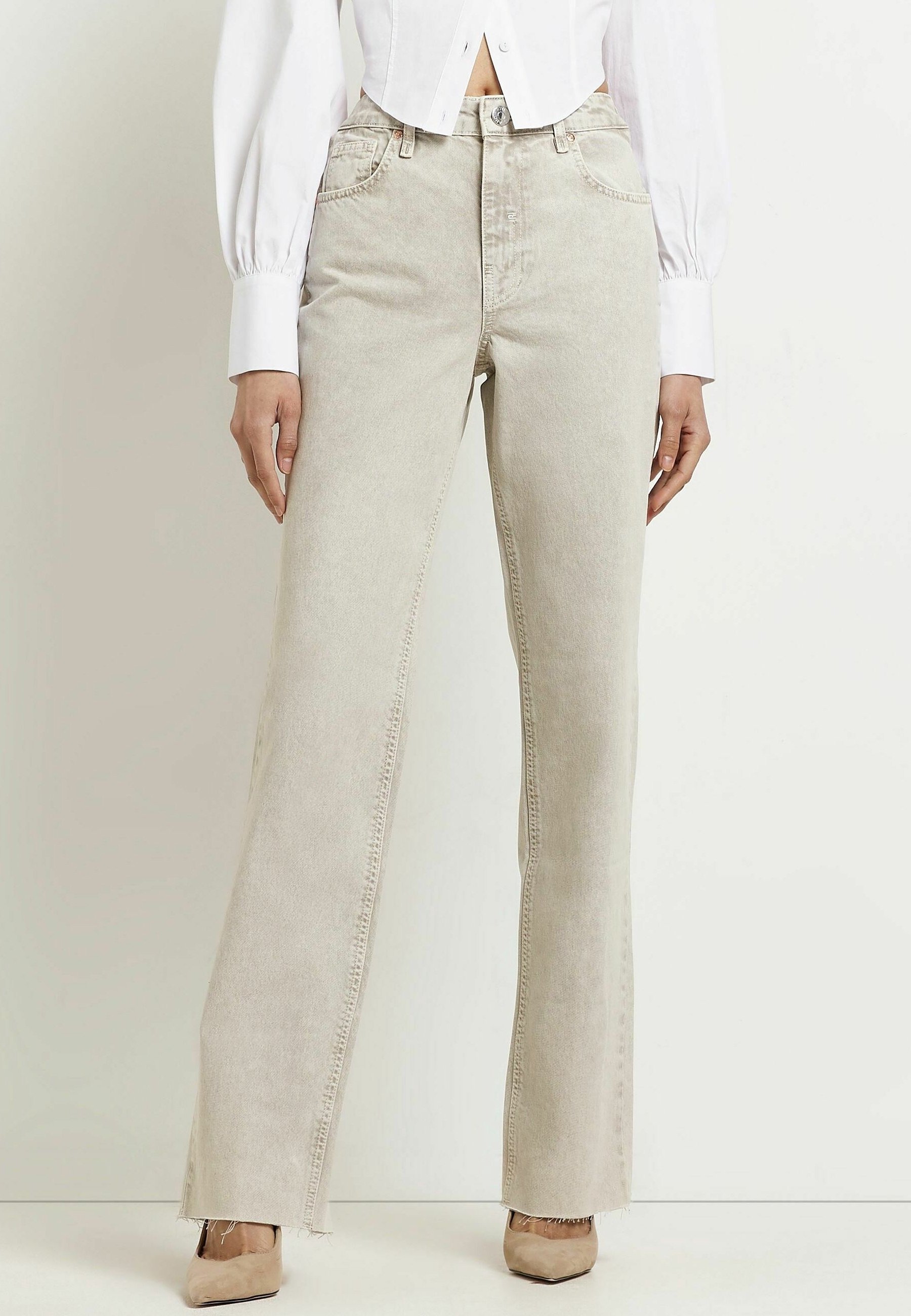 River Island jeans met rechte pijpen - grijs