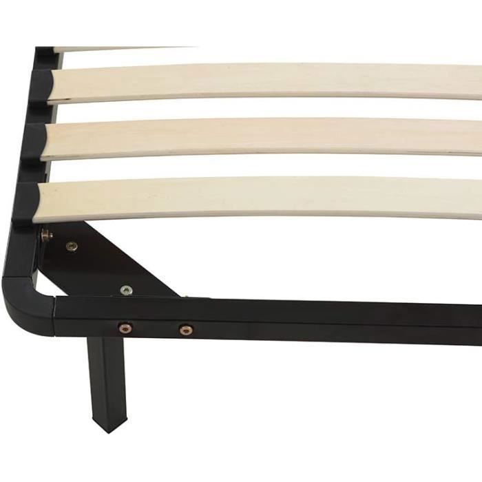 Base de cama de láminas con patas - 4 patas incluidas - Cama (90 x 190 cm)