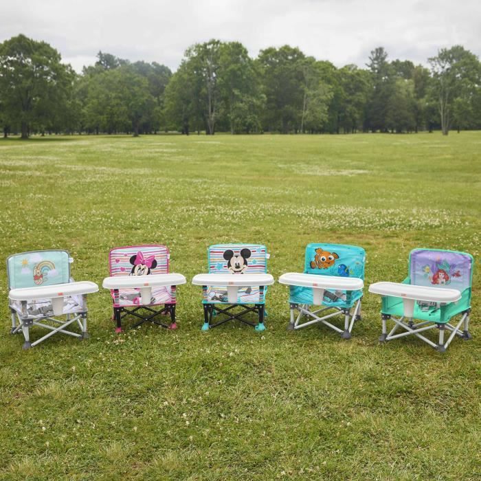 DISNEY BABY - LA SIRENETTA - Seggiolino auto pieghevole, portatile, leggero e facile da pulire, borsa per il trasporto inclusa.
