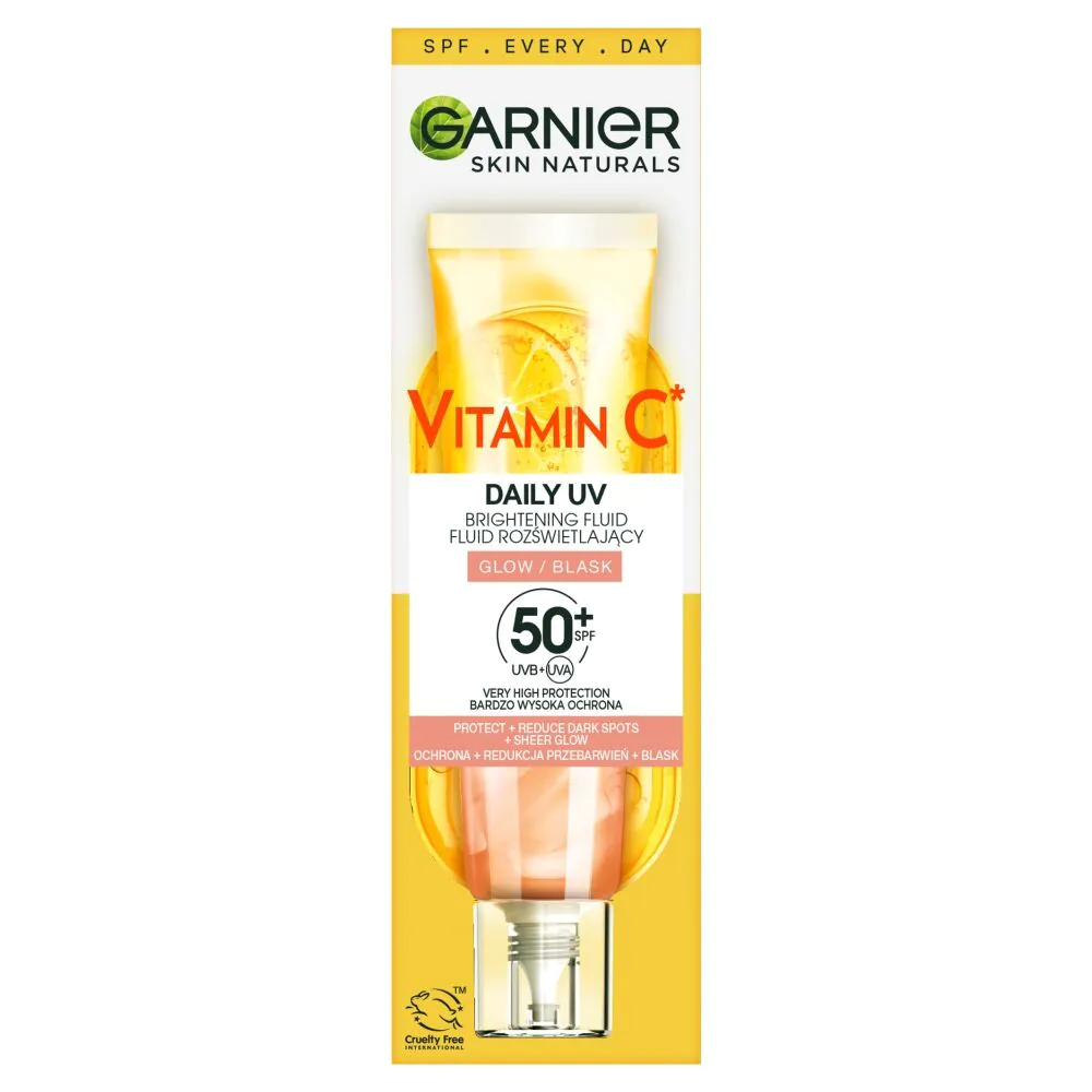 Garnier Skin Naturals Vitamin C UV Daily Fluid do twarzy SPF50+, Sheer Glow
