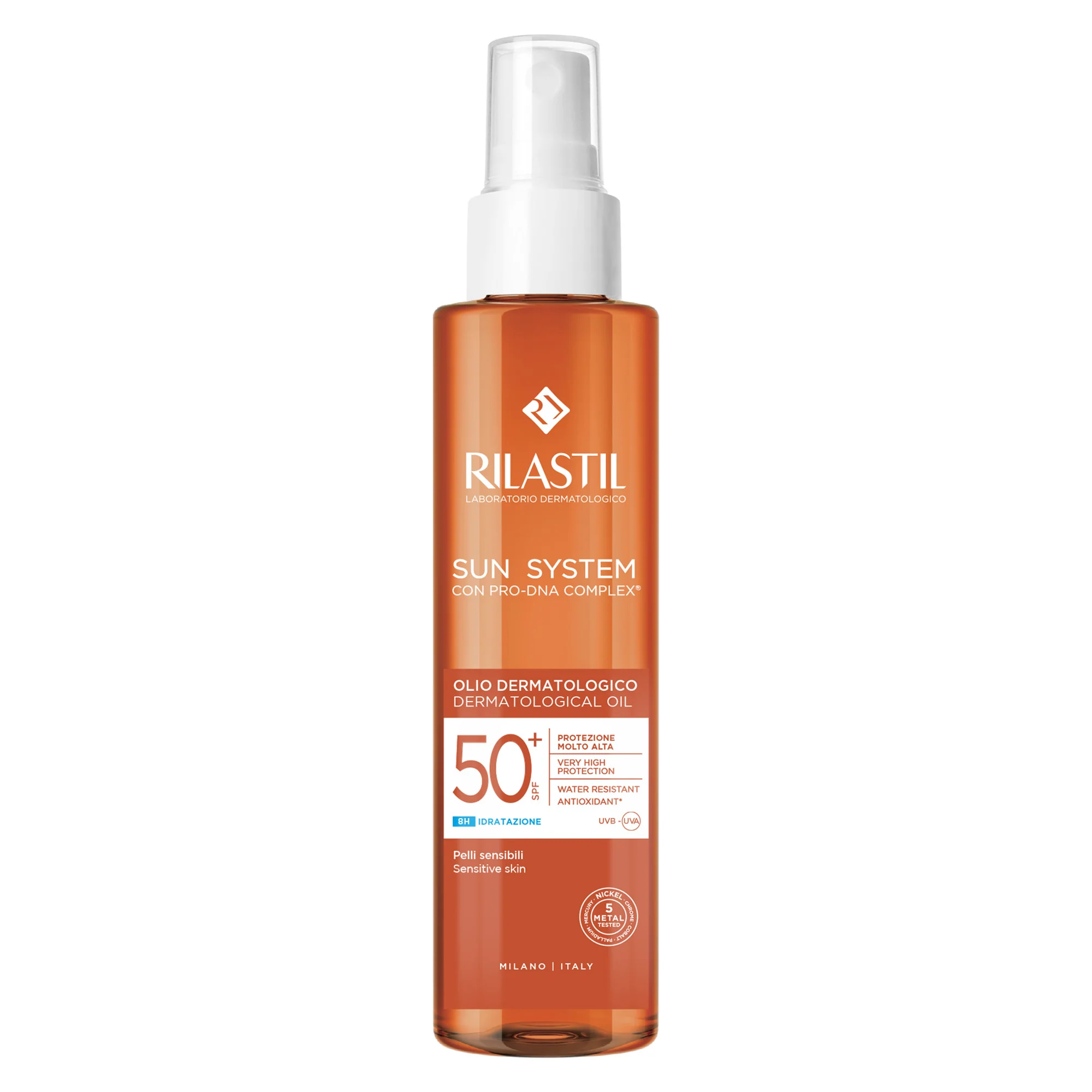 Sun System Olio Dermatologico SPF50+ - Olio solare corpo alta prot.