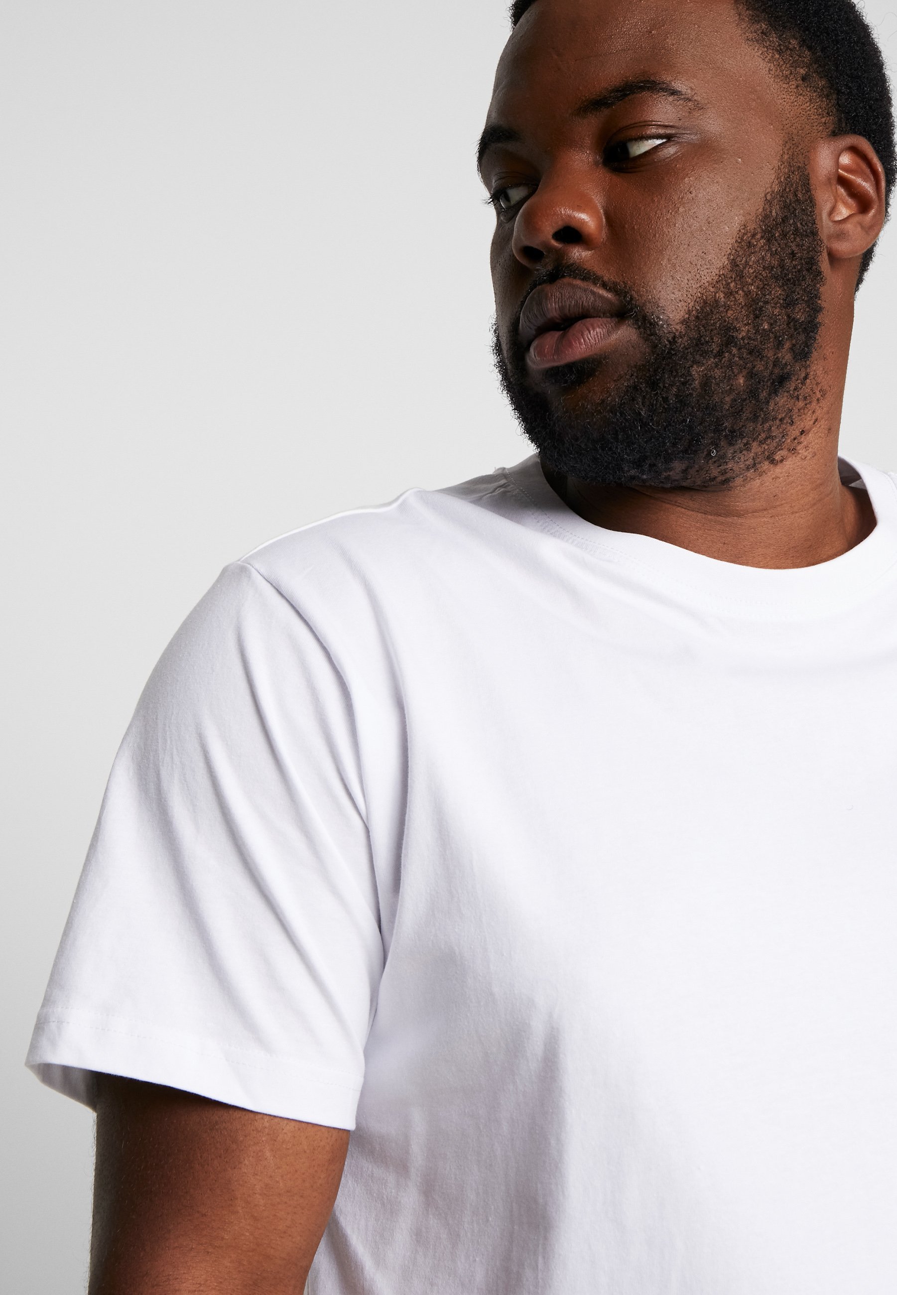 Urban Classics BASIC T-SHIRT PLUS SIZE 3-PACK - Basic T-shirt - wit/wit/zwart