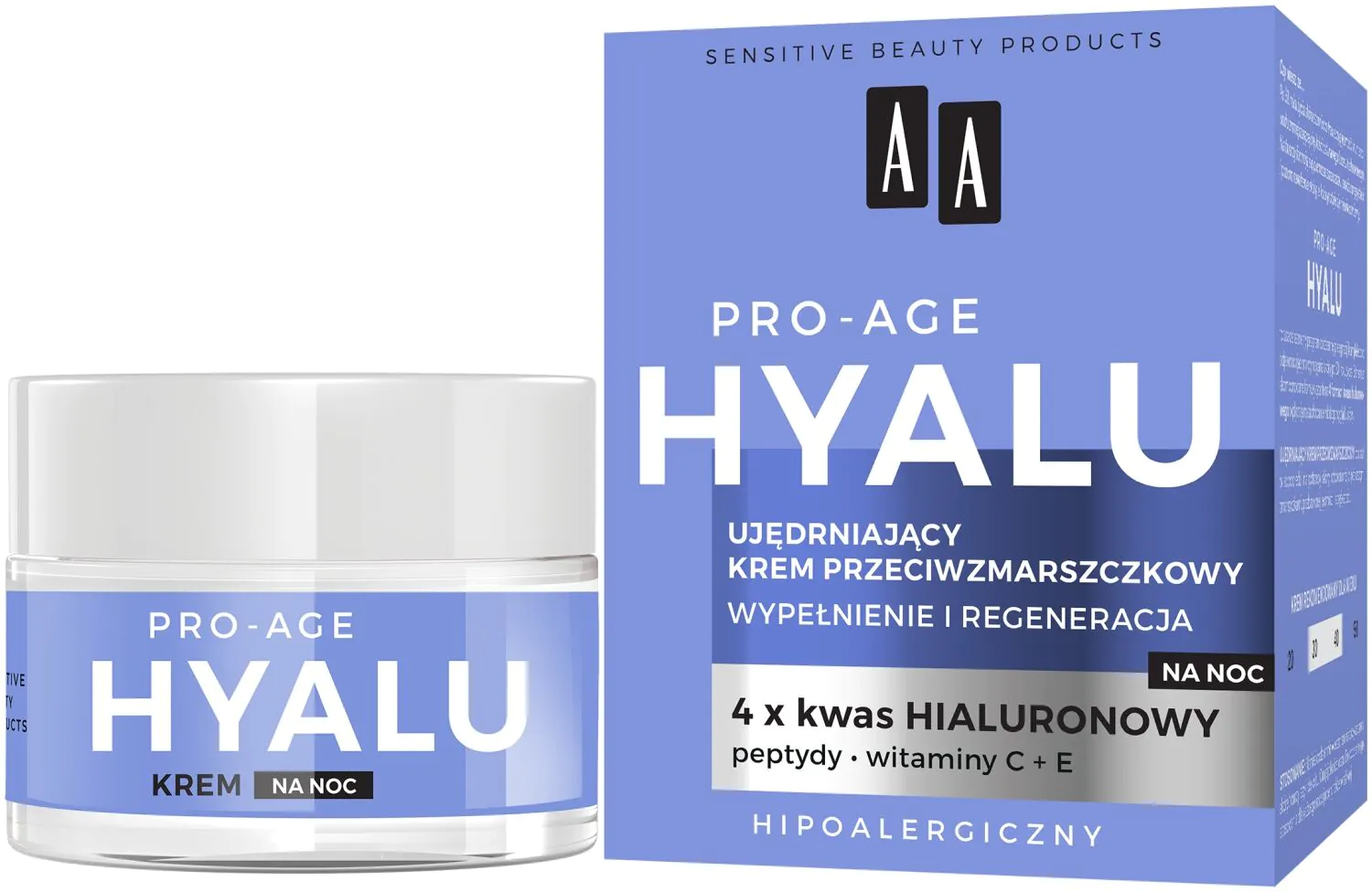 AA Hyalu Pro Age Ujędrniający krem przeciwzmarszczkowy na noc