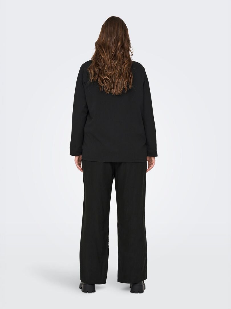 Blazer de alfaiataria macio - preto