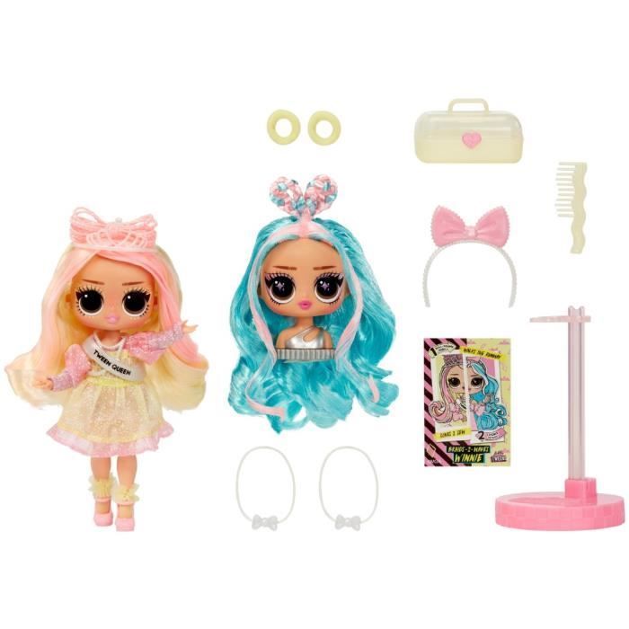 LOL Surprise Tweens Überraschungs-Tausch-Modepuppe – Zöpfe-2-Wellen Winnie Puuh – 1 Tweens-Puppe (17 cm), 1 Mini-Stylingkopf und Accessoires