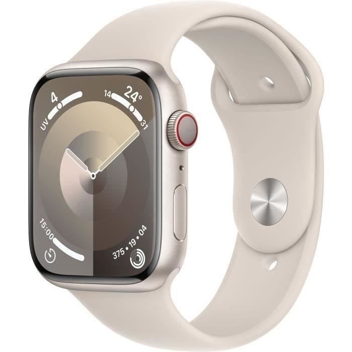 Apple Watch Series 9 GPS + Cellular - 45 mm - Caja de aluminio Starlight - Correa Starlight (2023) - Reacondicionado - Excelente