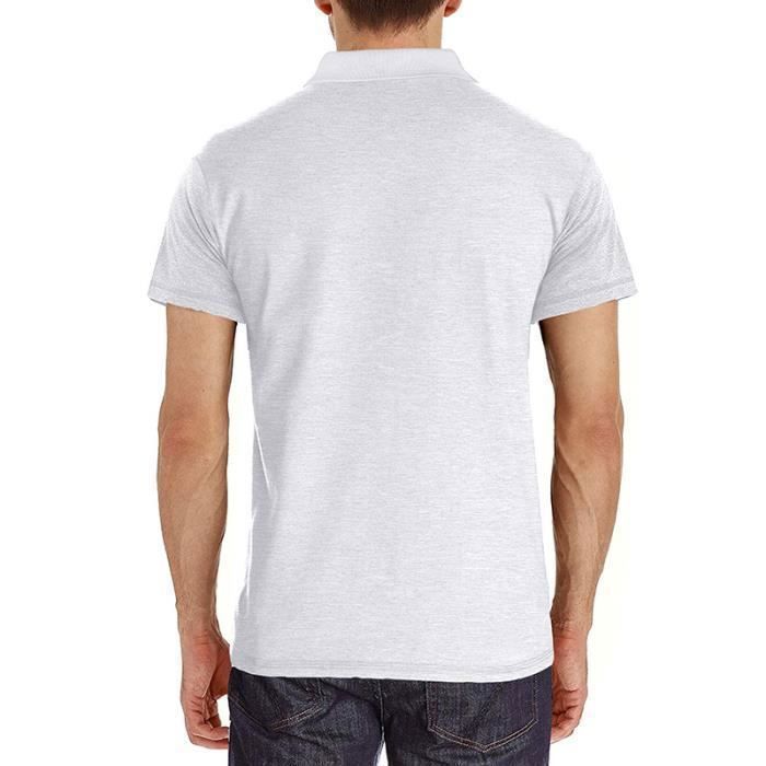 Polo da uomo - Comoda e casual - Taglie forti - Bianca