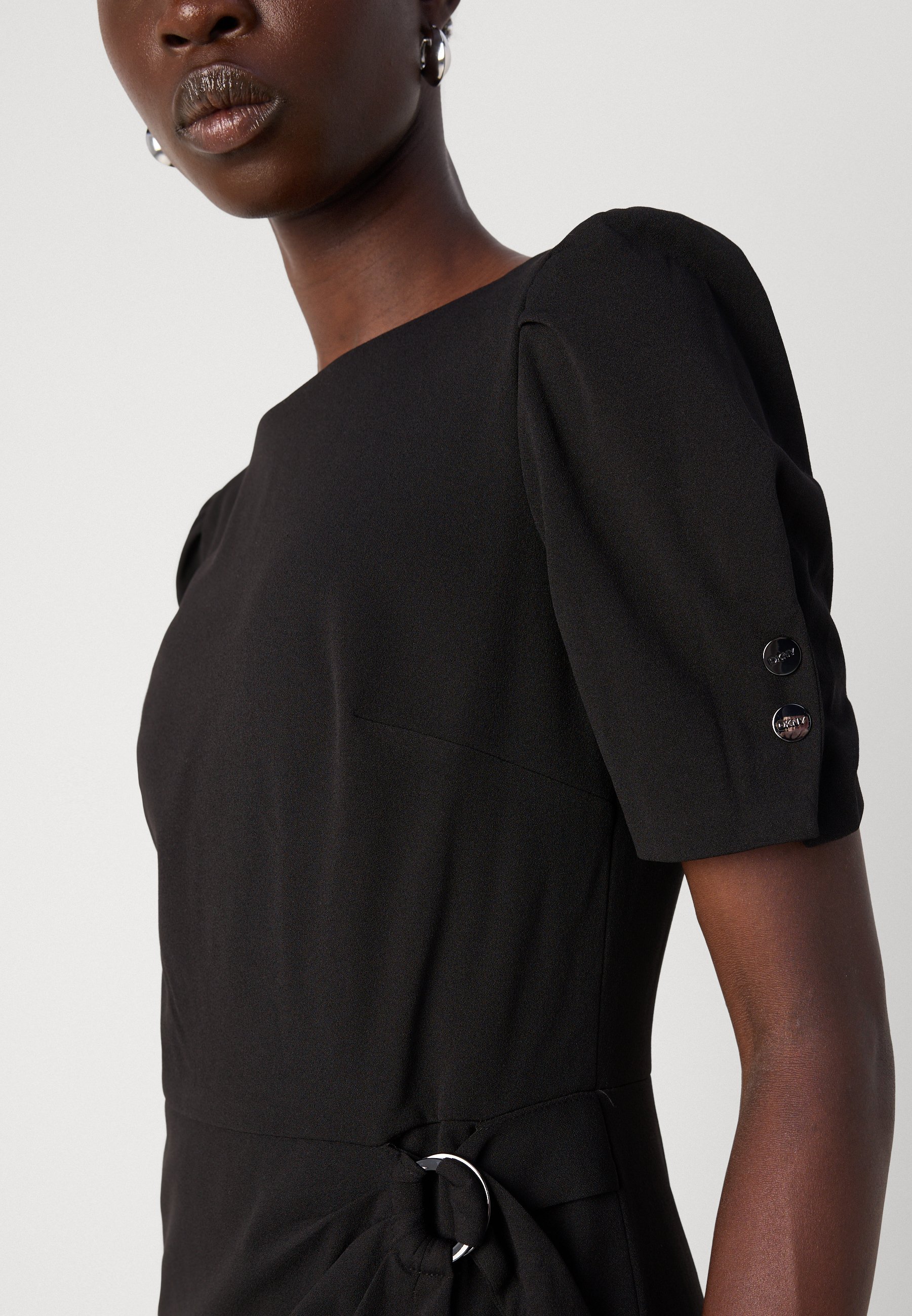DKNY nepwraprok - Rechte jurk - zwart
