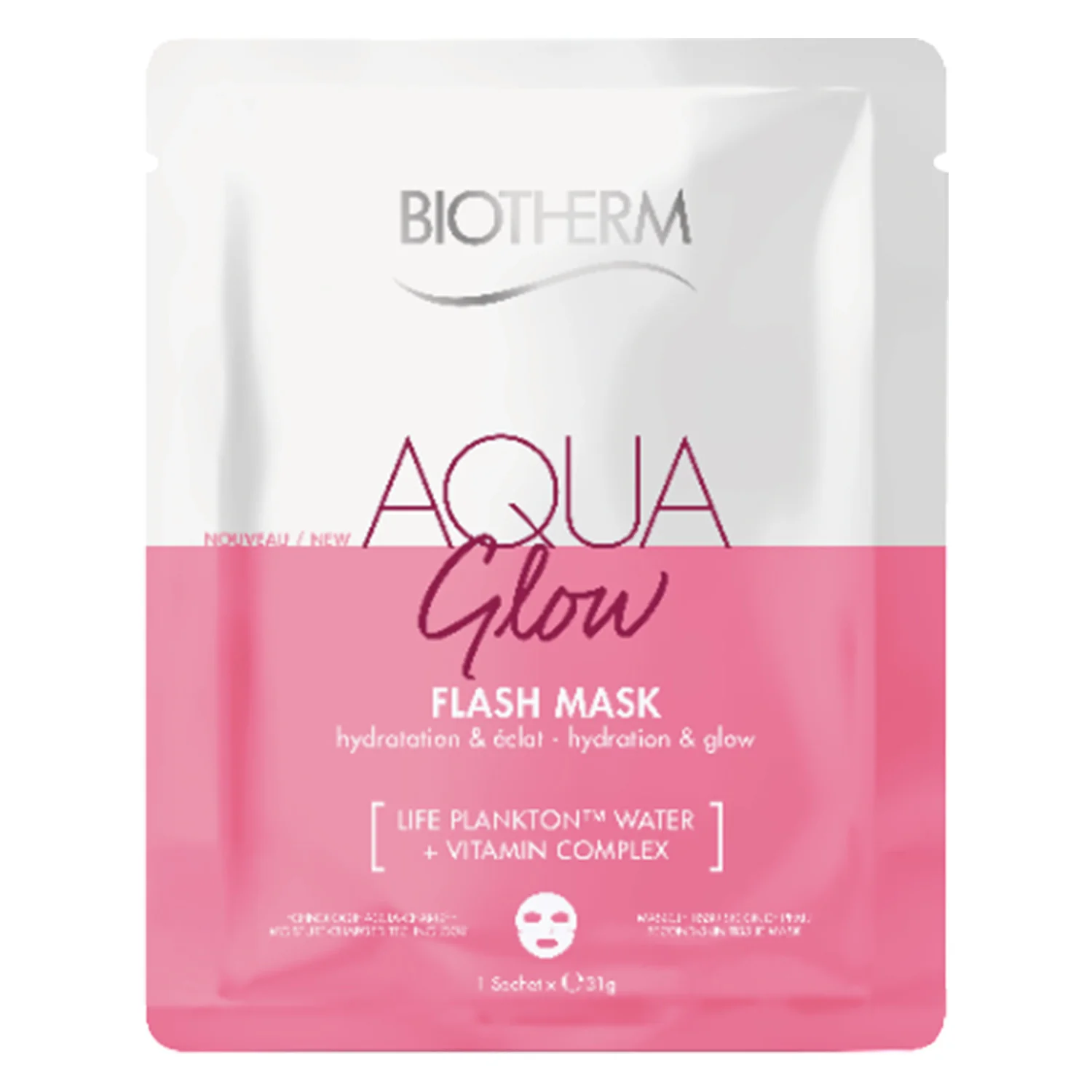 Aquasource Aqua Glow Flash Mask - Maschera Illuminante viso, Maschera Idratante viso