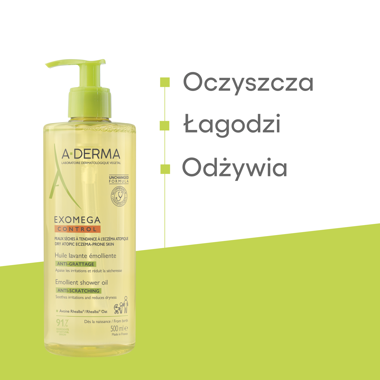 Preparação para banho A-Derma 500ml Exomega