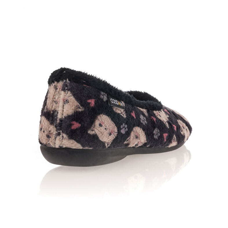 Pantuflas negras para mujer