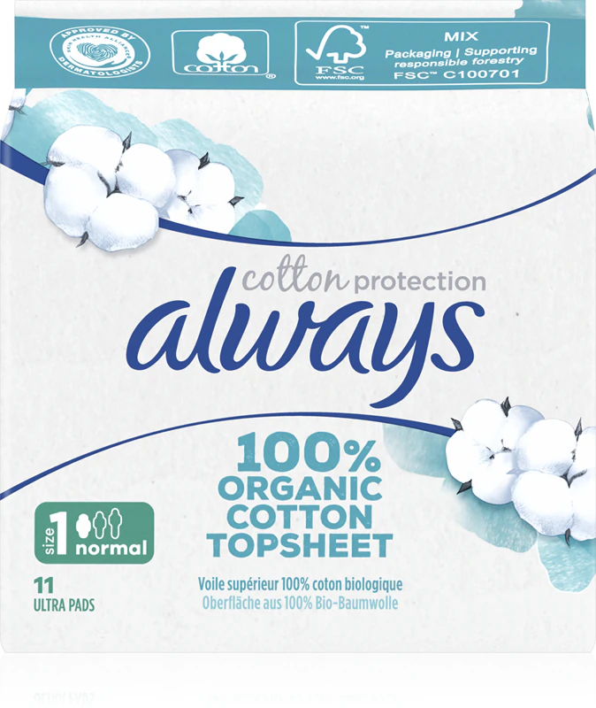 Vložky Always Cotton Protection Normal bez parfemace
