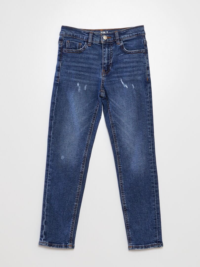 Calça jeans slim de 5 bolsos - tamanho L34 - azul