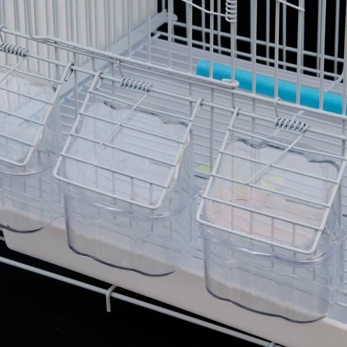 Gabbia - XUANYU - per canarini e piccoli uccelli esotici, in metallo verniciato bianco e vassoio in plastica