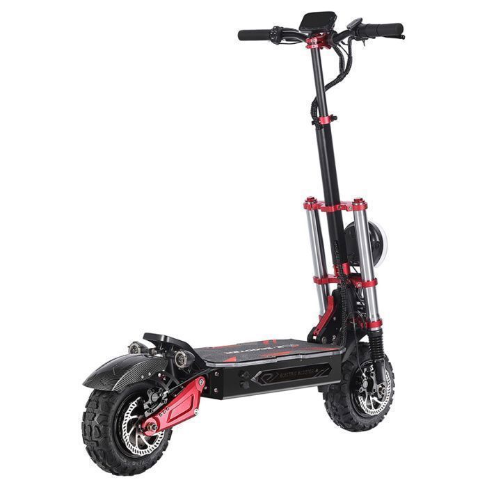 Patinete eléctrico BOYUEDA S5-11 - 2 motores de 3000 W - Batería de 60 V y 38 Ah - Neumáticos de 11 pulgadas - Amortiguador hidráulico - Pantalla LCD
