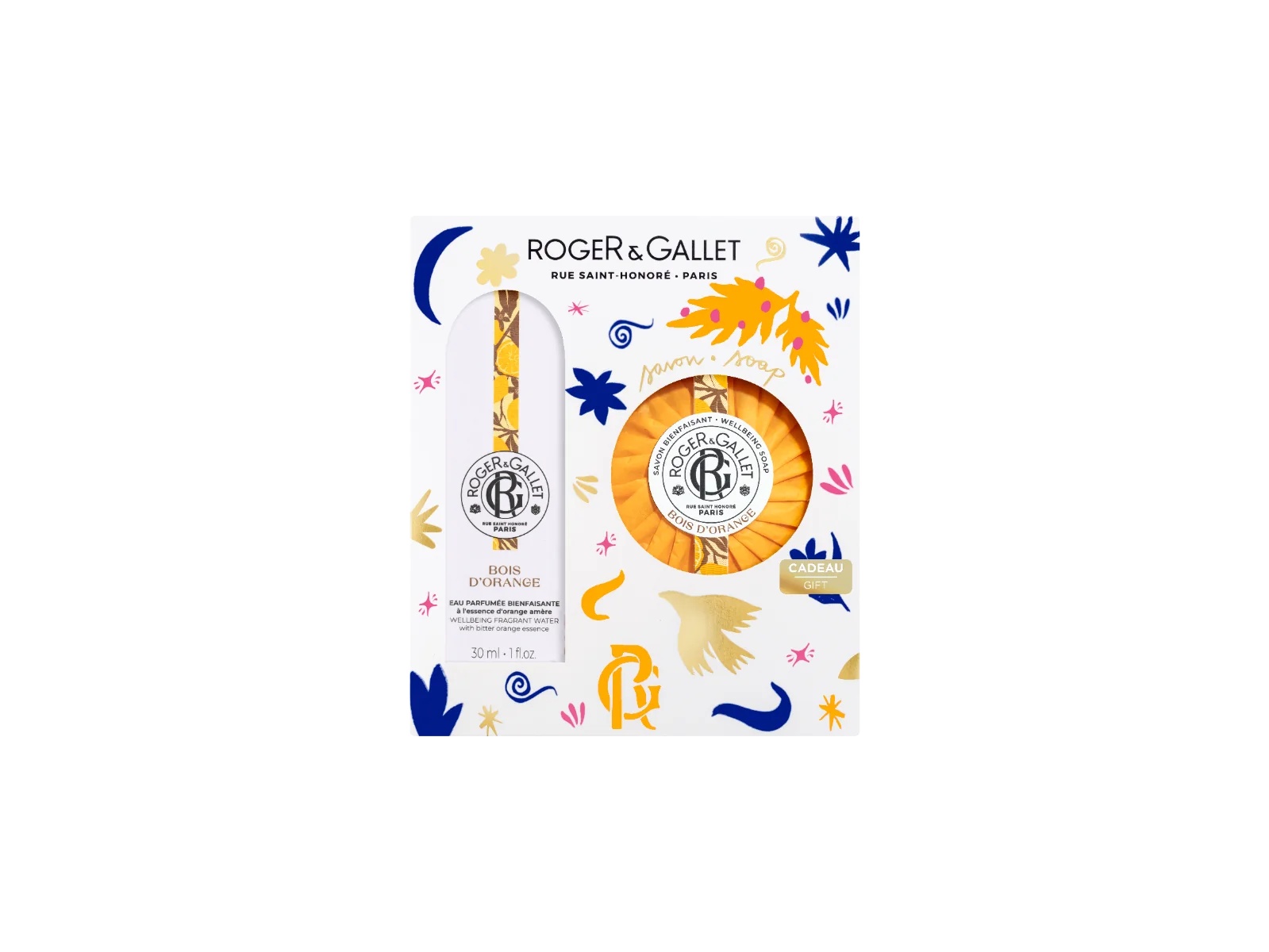 Coffret eau de bien-être R&G Roger & Gallet Bois d'Orange + savon