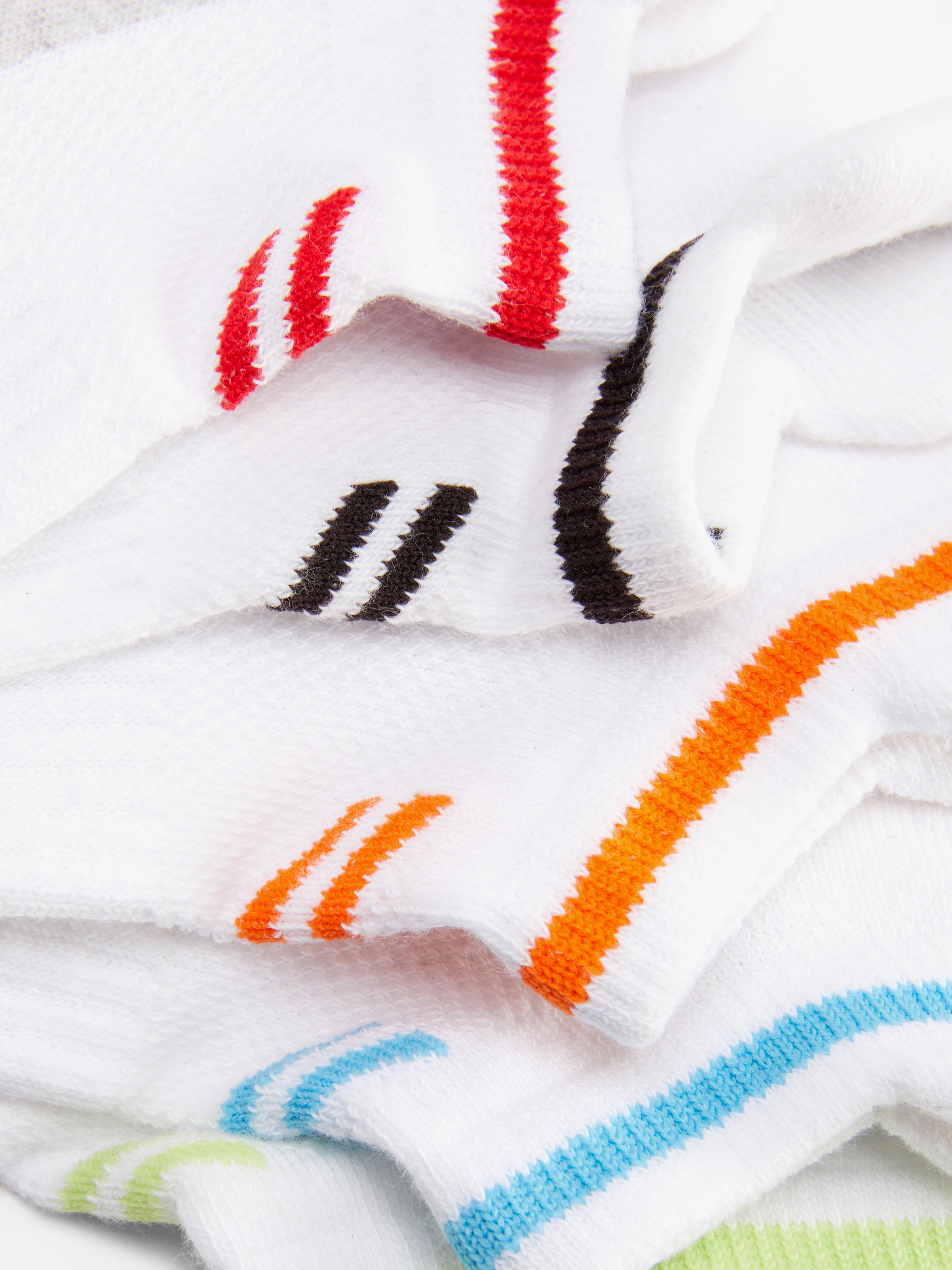 Sneakersokken met strepen, set van 5 Deze enkelsokjes hebben sportieve strepen