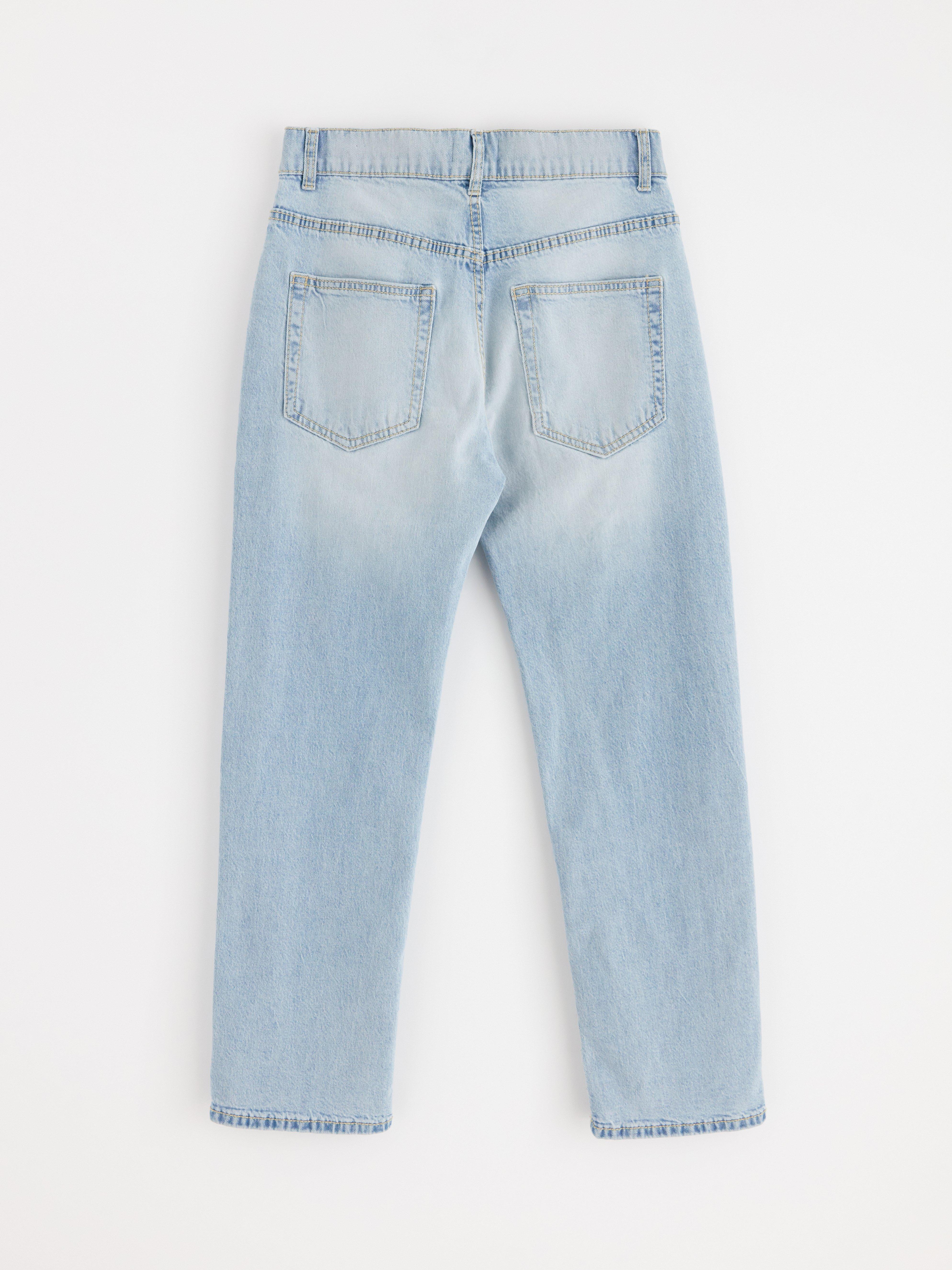 VILGOT Jeans rectos anchos regulares de mezclilla clara