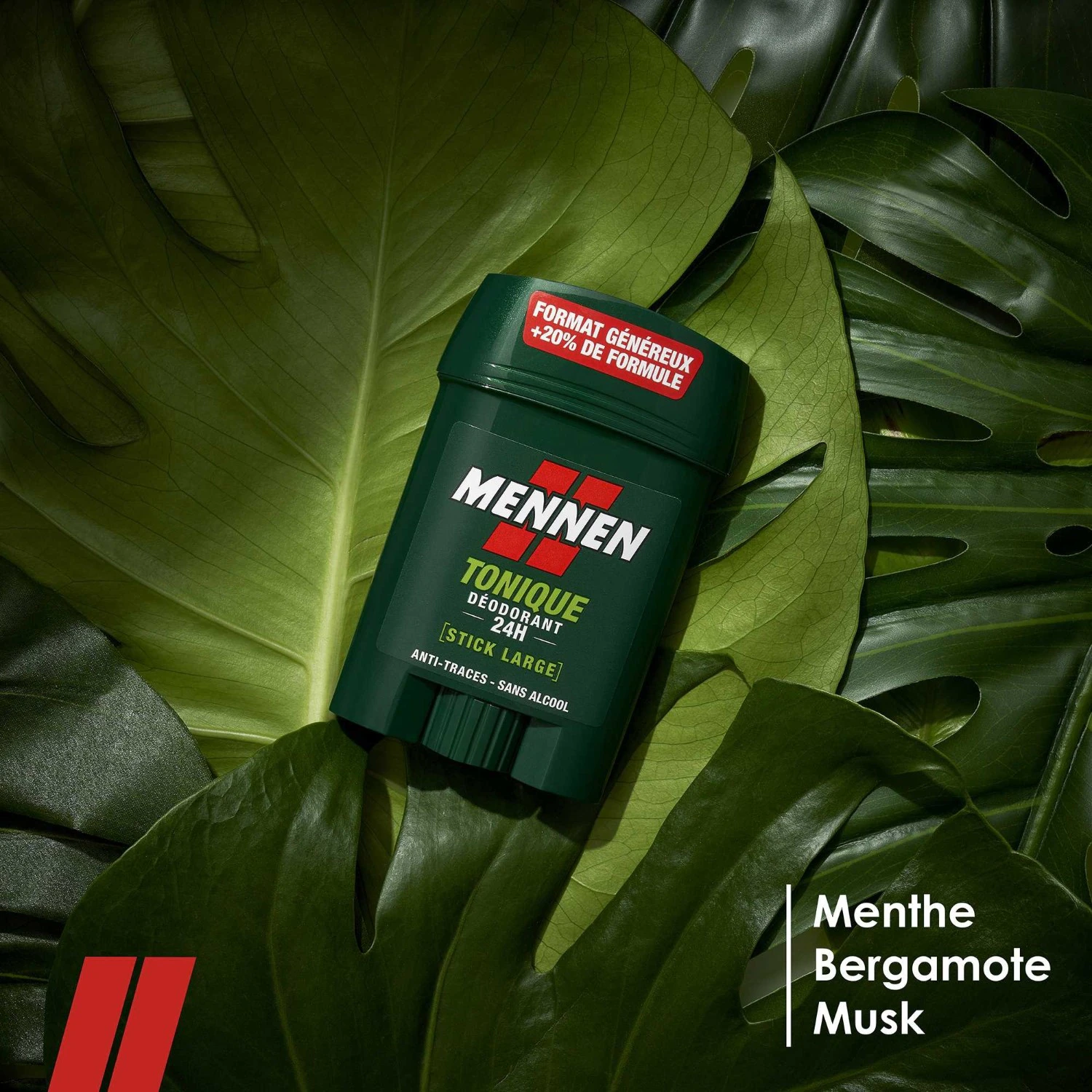 Mennen Deodorant homme 24H stick large sans alcool anti traces