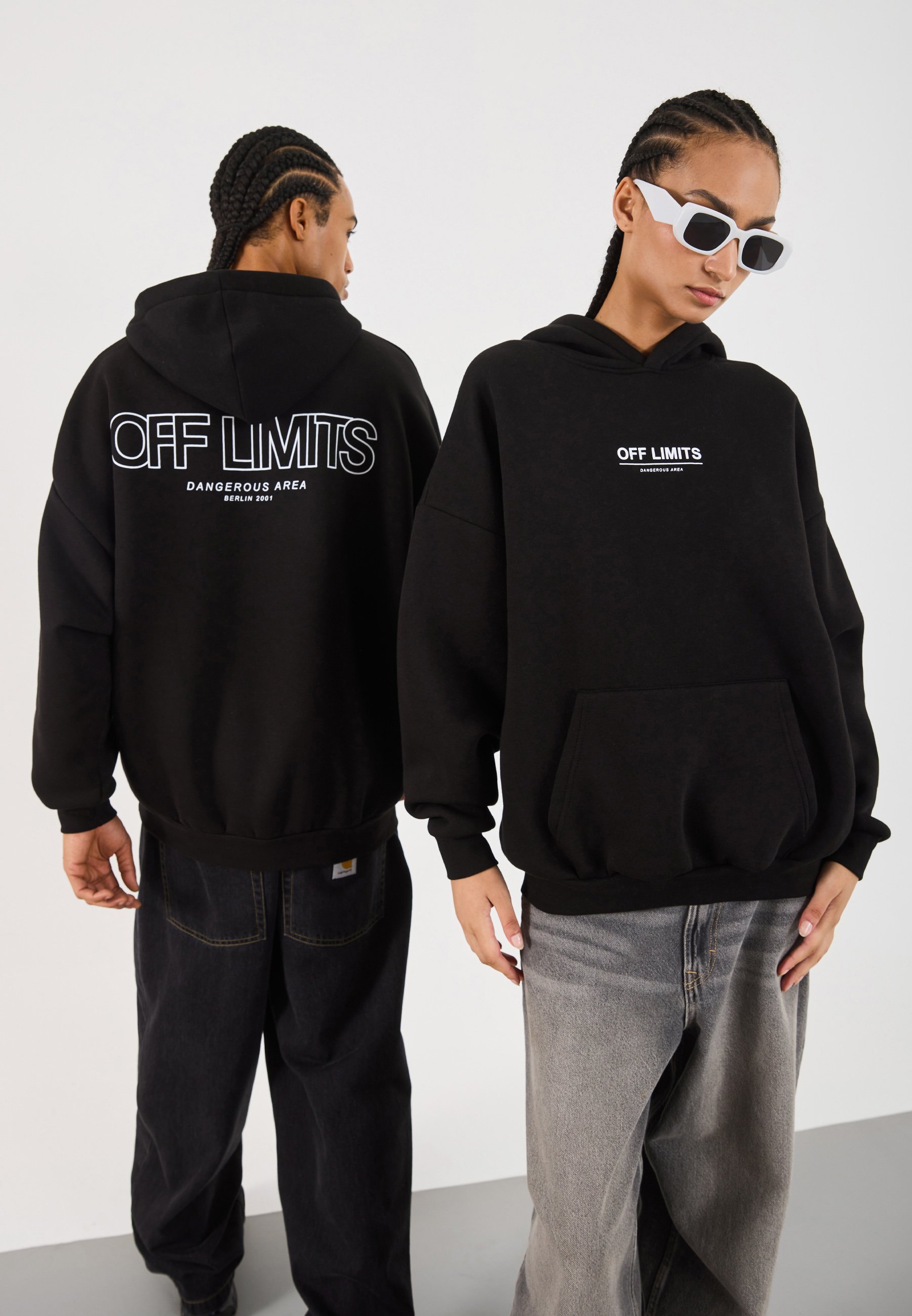YOURTURN UNISEXE - Sweat à capuche - noir