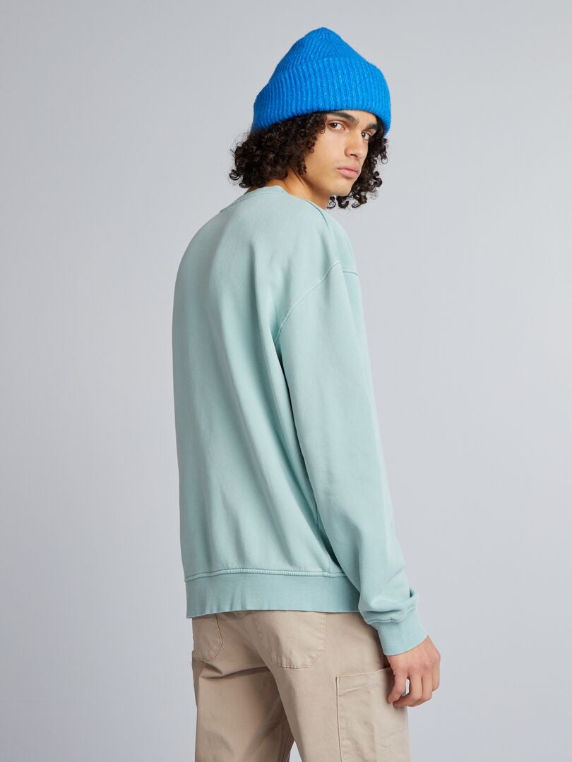 Klassieke sweater van fleece - BLAUW