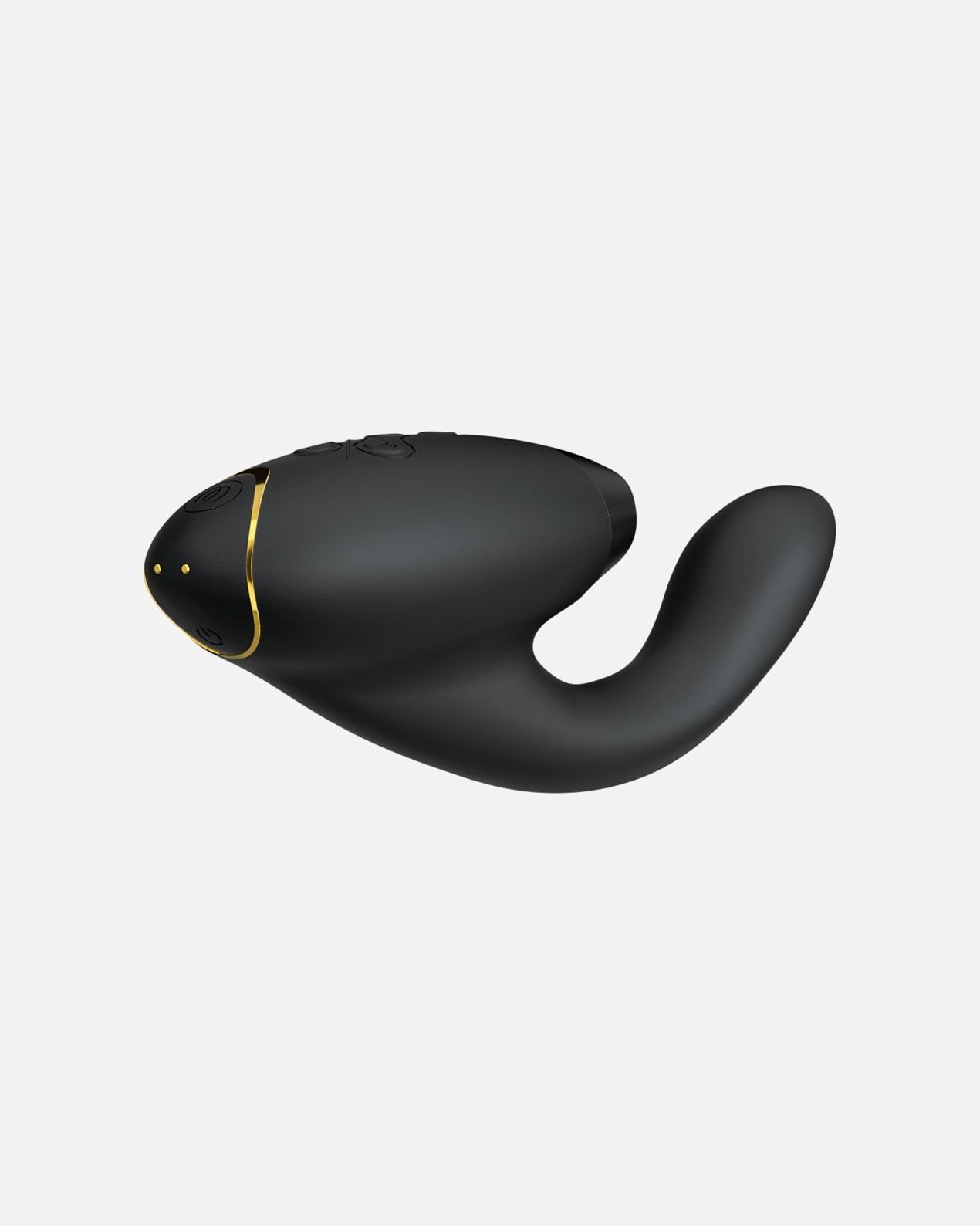Womanizer Vibrator Crni Luksuzni Dvostruki Stimulator s Pleasure Air tehnologijom za klitoris i vibracijom za G-točku - 1 komad