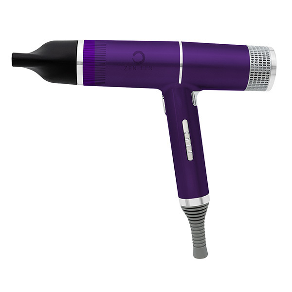 Asciugacapelli leggero Zenten New Concept a forma di T, colore viola.