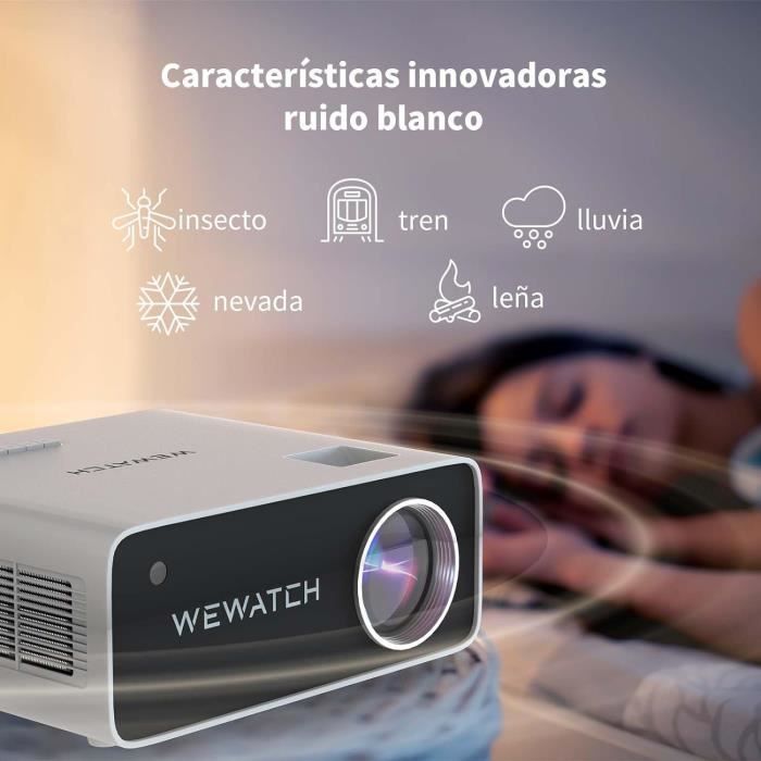 Proyector de vídeo, V51 Pro 4K, 19000 lúmenes, sistema operativo Android, 5G Wifi Bluetooth, proyector de cine en casa con función Br [J231]