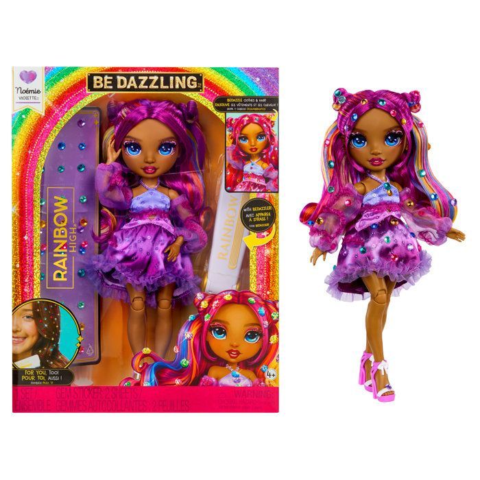 Rainbow High - Be Dazzling Fashion Doll - Noemie Violette - 28 cm - Gemme scintillanti e accessori inclusi