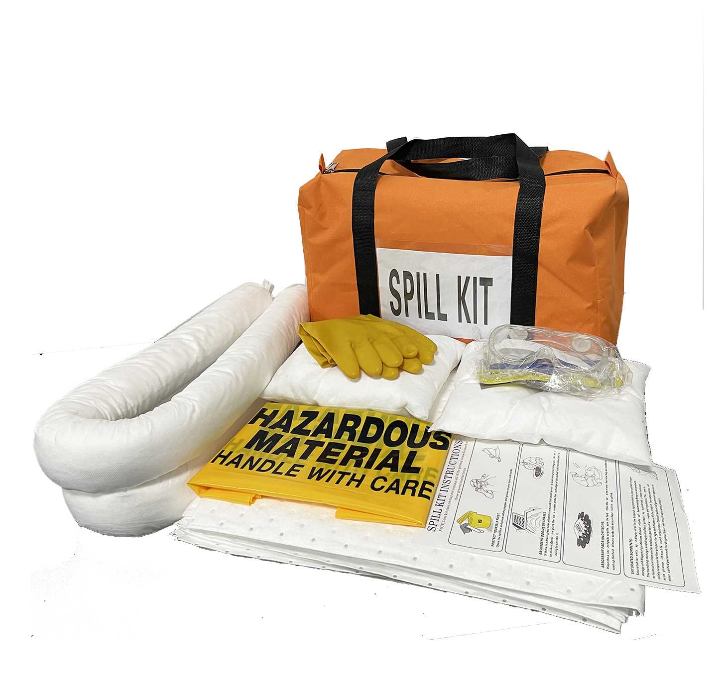 Kits de contención de derrames de petróleo para la industria, 25 litros, para emergencias.