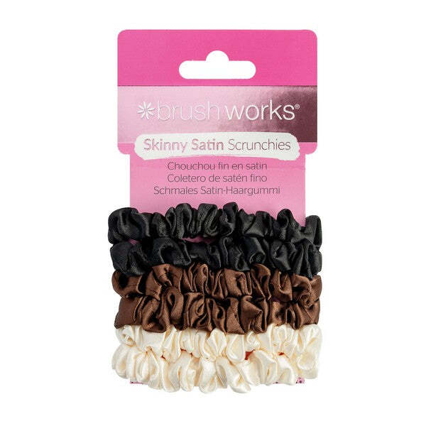 Brushworks Skinny Satin gumičky - 6 kusů