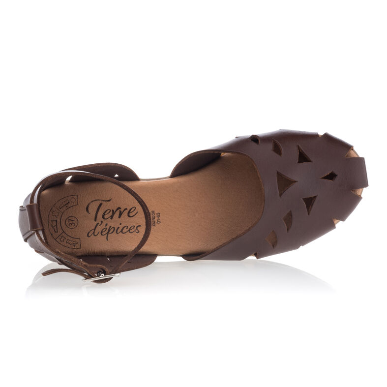 Brune sandaler / sko med åpen tå til dame