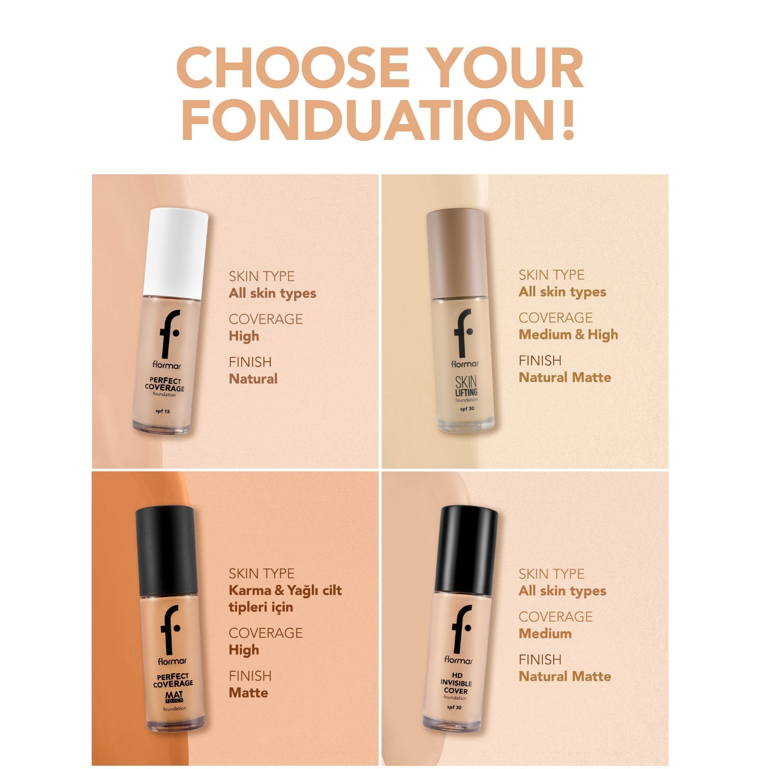 Base de maquillaje Flormar Skin Lift - 30 ml