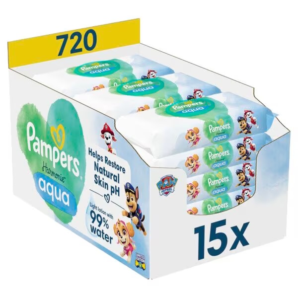 Pampers Harmonie Aqua Paw Patrol vlažne maramice za bebe 15 x 48 komada