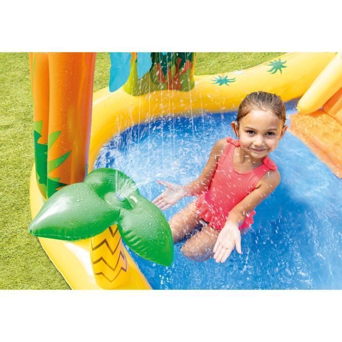 Zona de juegos hinchable - INTEX - Jurásico - 272 litros - A partir de 2 años - 249 x 191 x 109 cm - Incluye: 6 pelotas de colores