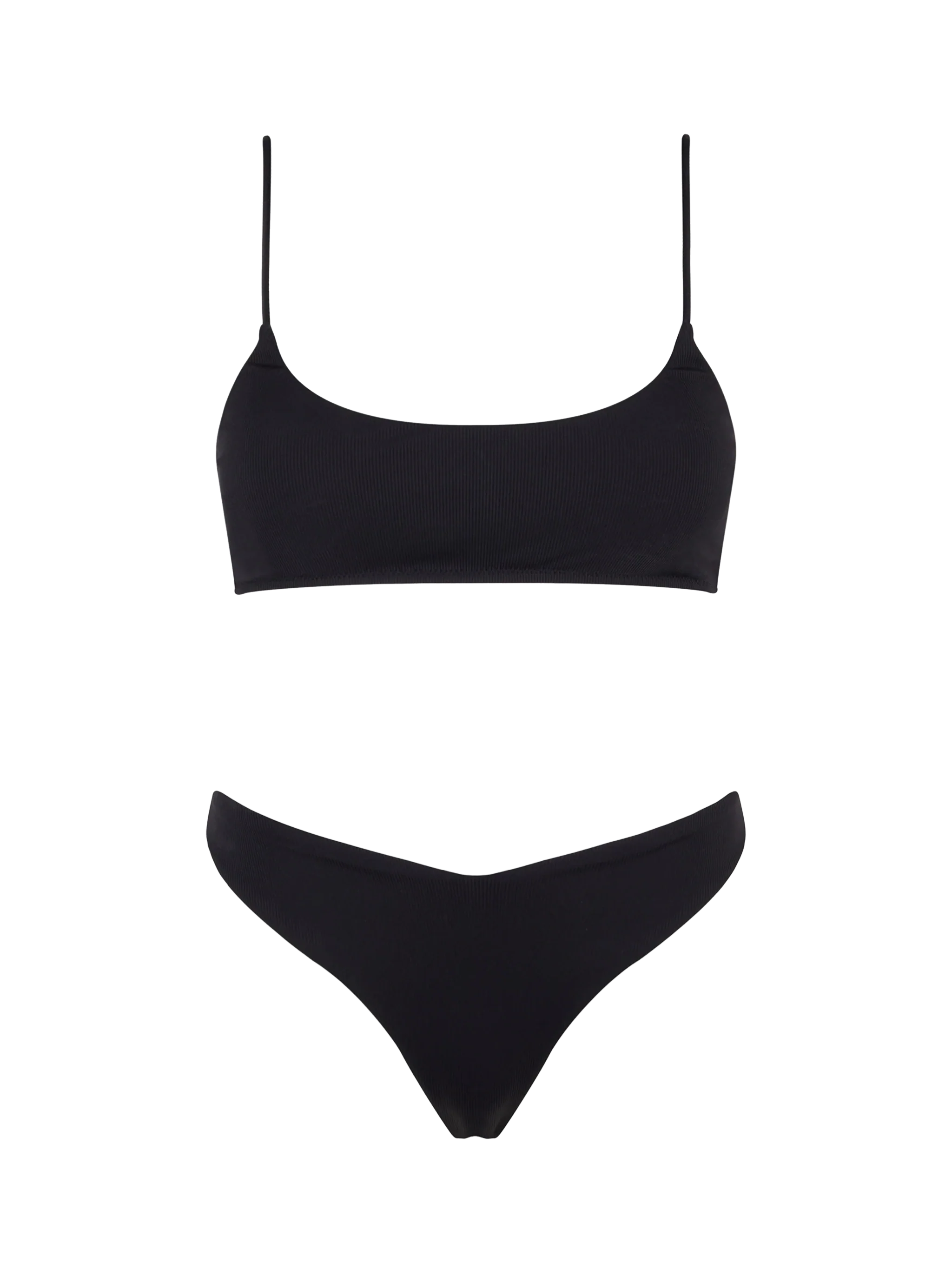 Judy Naomi damesbikini met zwarte ribbels