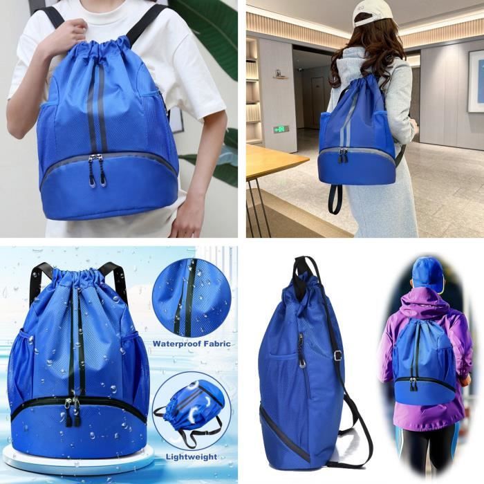 Sac à Dos Enfant - Bleu - Tissu Oxford Imperméable - 47x15x32cm - 30L - Sangles Réglables
