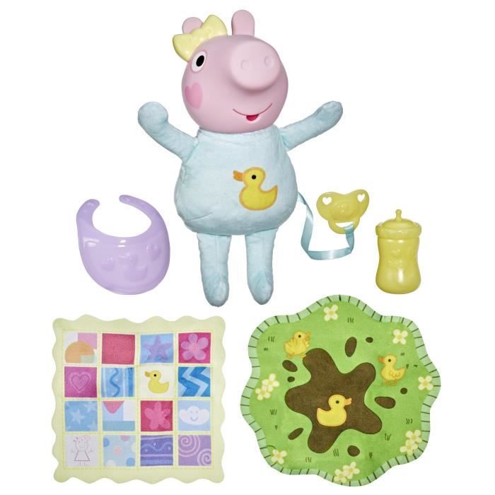 Peppa Pig Big Hugs Evie, bambola interattiva con accessori, età 3+