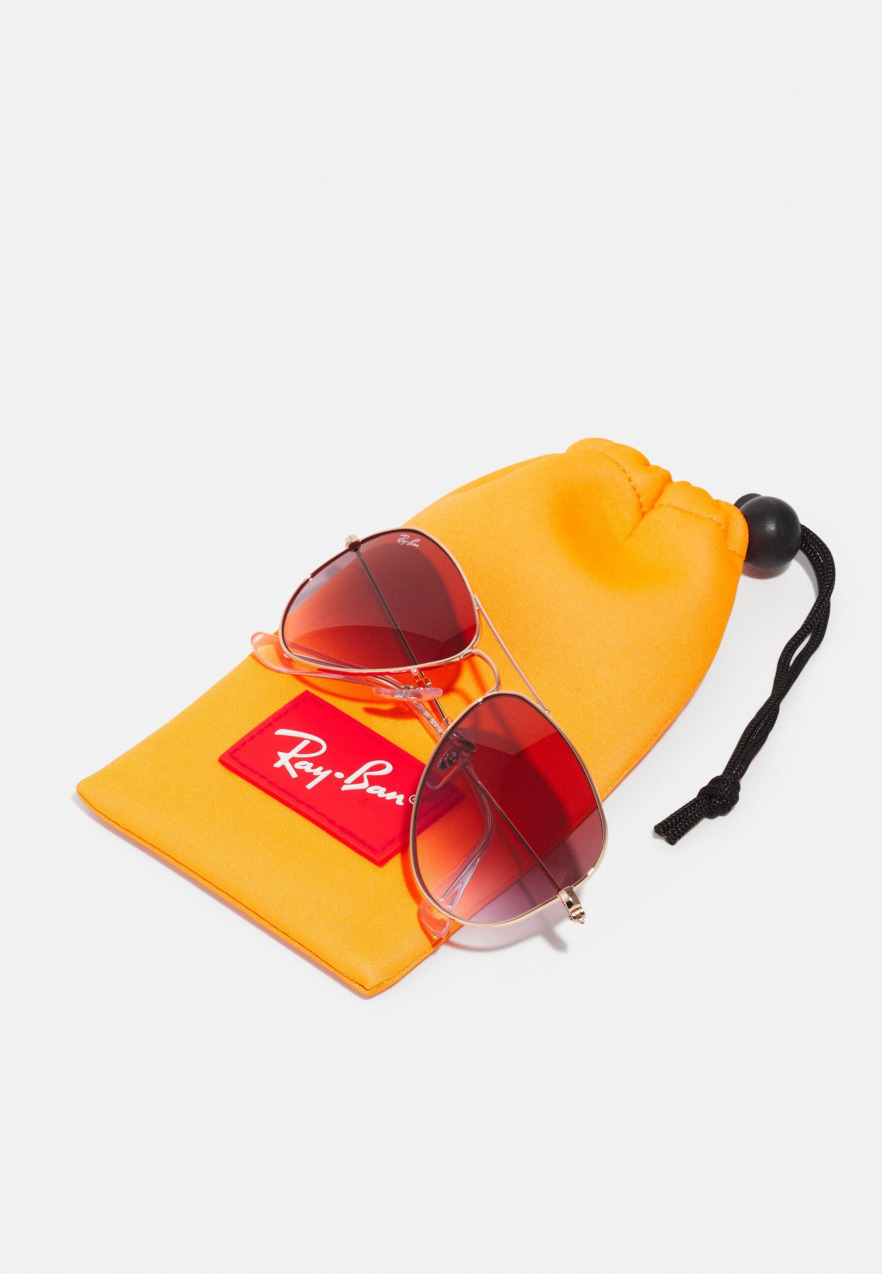 Lunettes de soleil Ray-Ban - couleur or rose/violet foncé dégradé